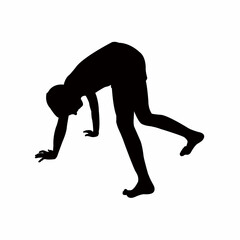 a boy body silhouette vector