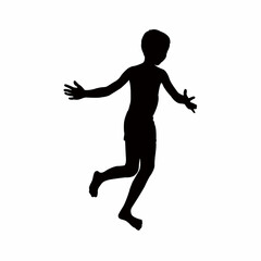 a boy body silhouette vector