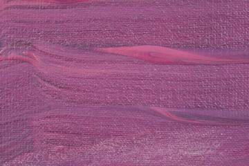 Fototapeta na wymiar Closeup of pink painting with paintbrush structure.