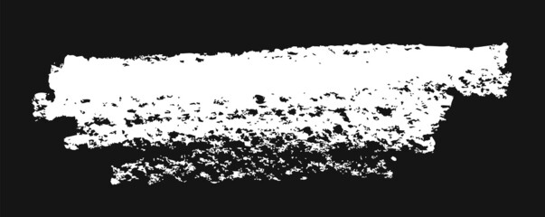 Hand Painted White Brush Stroke. Vector Grunge Brush. 