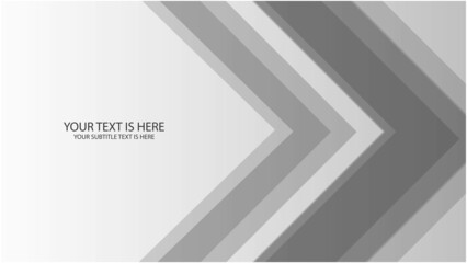 Gray tone color and white color arrowed background, abstract art