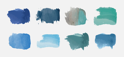 Collection of Colorful watercolor splashes. Abstract Background. Grunge splash. Vector illustration.