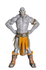 moon purple ogre in white background