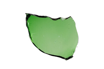 green shard glass isolated on white background