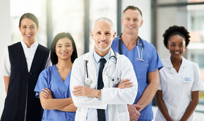 Fototapeta premium Your health is of the utmost importance. Shot of doctors in a hospital.