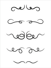 vintage decorative elements line vector isolated