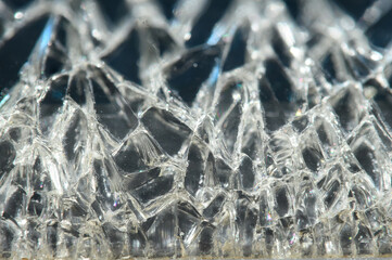 Broken glass isolated on black