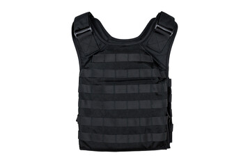 black body armor isolated on white