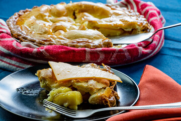 Apple pie with cheddar cheese. Calgary, Alberta, Canada