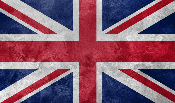 Textured photo of the flag of United Kingdom.