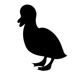 gosling black silhouette isolated vector
