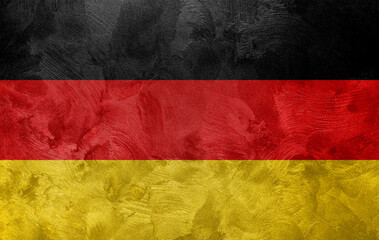 Textured photo of the flag of Germany.