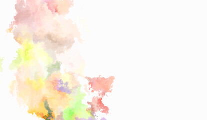 Watercolor painted background. Abstract Illustration wallpaper. Brush stroked painting. 2D Illustration.