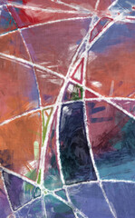 Expressive brushed painting on canvas. Abstract texture. 2d illustration. Wide brushstrokes. Modern digital art. Contemporary brush. Modern expression. Popular style pattern painted image.