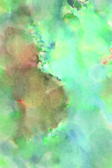 Modern brush strokes painting. Soft color painted illustration of soothing composition for poster, wall art, banner, card, book cover or packaging. Watercolor abstract painting with pastel colors.