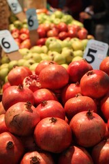 pomegranate in market