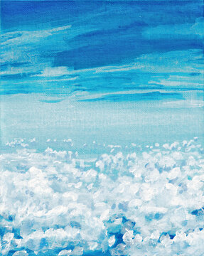Sky from Airplane Painting