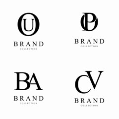 Letter vector logo design symbol icon emblem