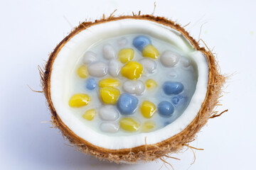 Rice dumplings in coconut milk