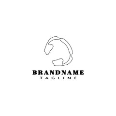 headset logo cartoon icon design template black isolated vector illustration