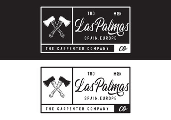Typography Logo La pal mas Carpenter Vector Illustration Template Good for Any Industry