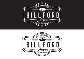 Typography Logo Bill ford Austin Vector Illustration Template Good for Any Industry