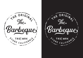 Typography Logo Barbeque Vector Illustration Template Good for Any Industry