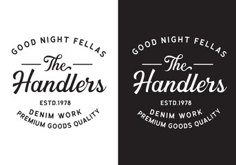 Typography Logo Handlers Denim Work Vector Illustration Template Good for Any Industry