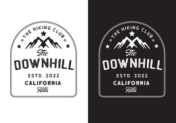Obraz premium Typography Logo Downhill California Vector Illustration Template Good for Any Industry