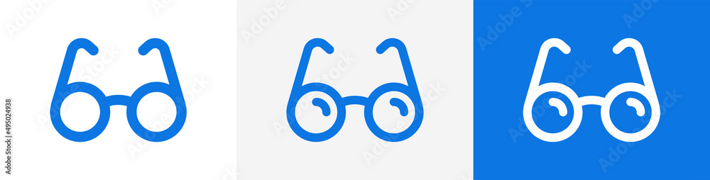 Wall mural retro glasses icon collection. eyeglasses symbol vector illustration.