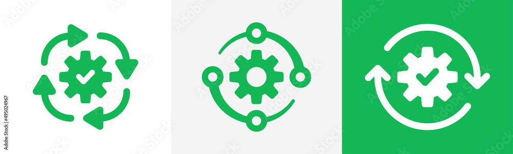 Poster Operation icon set. Workflow symbol vector illustration.