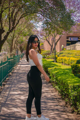 Caminando en los jardines de Polanco