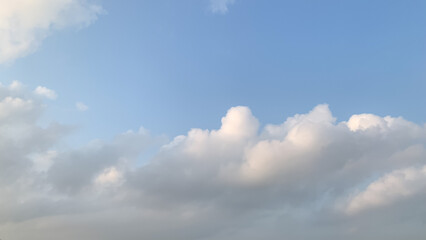 blue sky background with clouds Beautiful clouds at the beginning of the rainy season