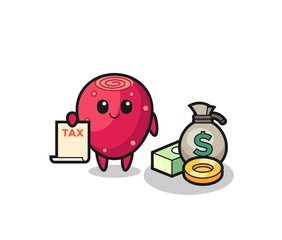 Character cartoon of prickly pear as a accountant