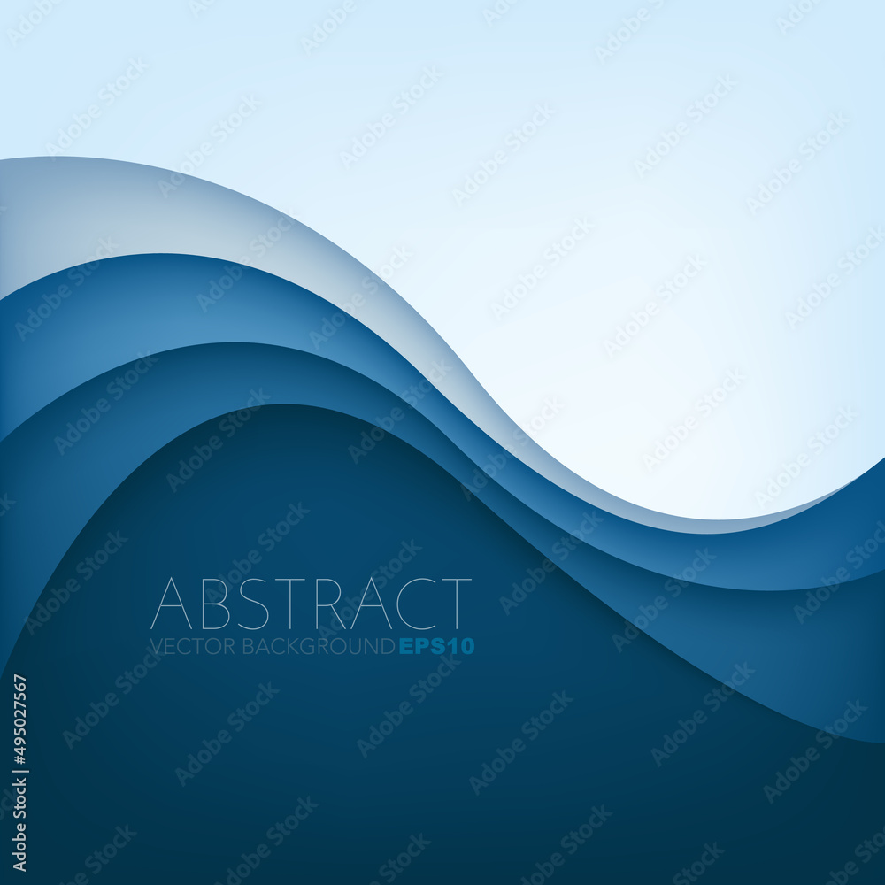 Fototapete graphic vector curve line overlap background for text and message design