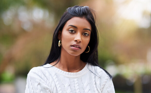 You Deserve It All, Beautiful. Cropped Shot Of A Beautiful Young Woman Standing Outdoors.