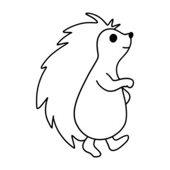 Naklejka premium cute porcupine hand-drawnline art illustration for web, wedsite, application, presentation, Graphics design, branding, etc.