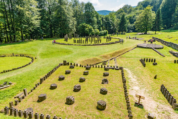 Obraz premium Sarmizegetusa Regia of Dacian Fortresses of the Orastie Mountains in Romania, a UNESCO World Heritage Site