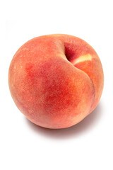 Fresh peach isolated on white background with clipping path