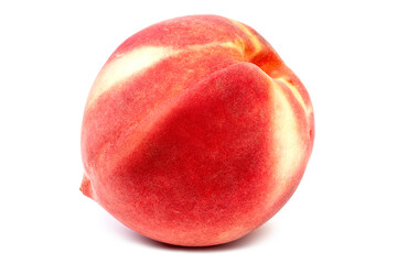 Fresh peach isolated on white background with clipping path	