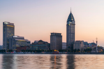 Obraz premium Shanghai urban architecture landscape night