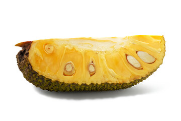Jackfruit isolated on white background. Jackfruit is tropical fruit with good smell and sweet. Clipping path	

