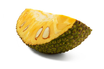 Jackfruit isolated on white background. Jackfruit is tropical fruit with good smell and sweet. Clipping path	
