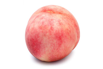 Fresh peach isolated on white background with clipping path	