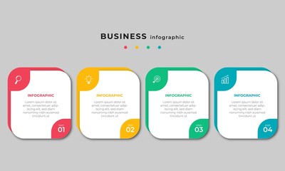 Steps Timeline Infographics Template Design