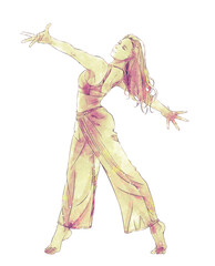 フィットネスで汗を流す女性