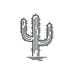 illustration of cactus tree, vector art.
