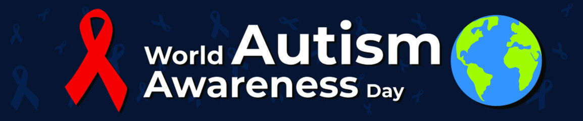 World autism awareness day on April 2 background with puzzle pieces. Can be used for banners, backgrounds, sticker, icon, badge, posters, brochures, print and awareness campaign for autism