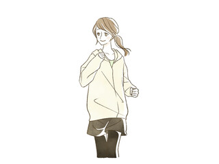 ランニングしている女性