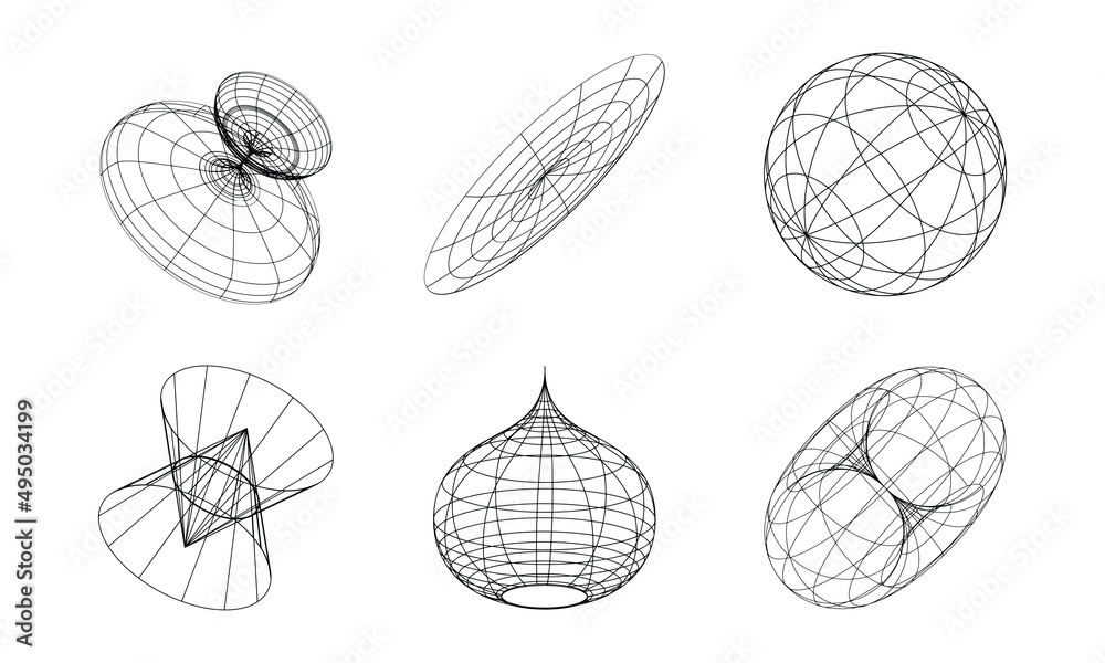 Wall mural abstract wireframe 80s style. retro futuristic grid illustration. technology design graphic element.